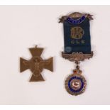 GERMAN THIRD REICH CAST BRASS POLICE LONG SERVICE CROSS, reverse 'Fur treue dienste in der Polizei',