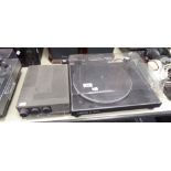 ARISTON Q DECK TRANSCRIPTION MUSIC TURNTABLE, serial no: 008233, together with a MISSION ELECTRONICS