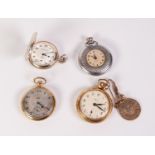 SIRO MODERN GILT METAL OPEN FACE POCKET WATCH with engine turned Arabic dial self-wind movement,