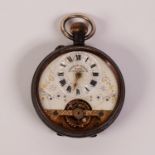 EARLY 20th CENTURY METAL CASED OPEN FACE POCKET WATCH with 8 days 'Superior Quality', Hebdomas