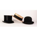 ALFRED PELLETT Ltd Manchester card boxed TOP HAT extra quality also boxed BOWLER and superior red