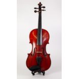 1920's ENGLISH VIOLIN with two piece tiger stripe back in good general order length of back 14" in
