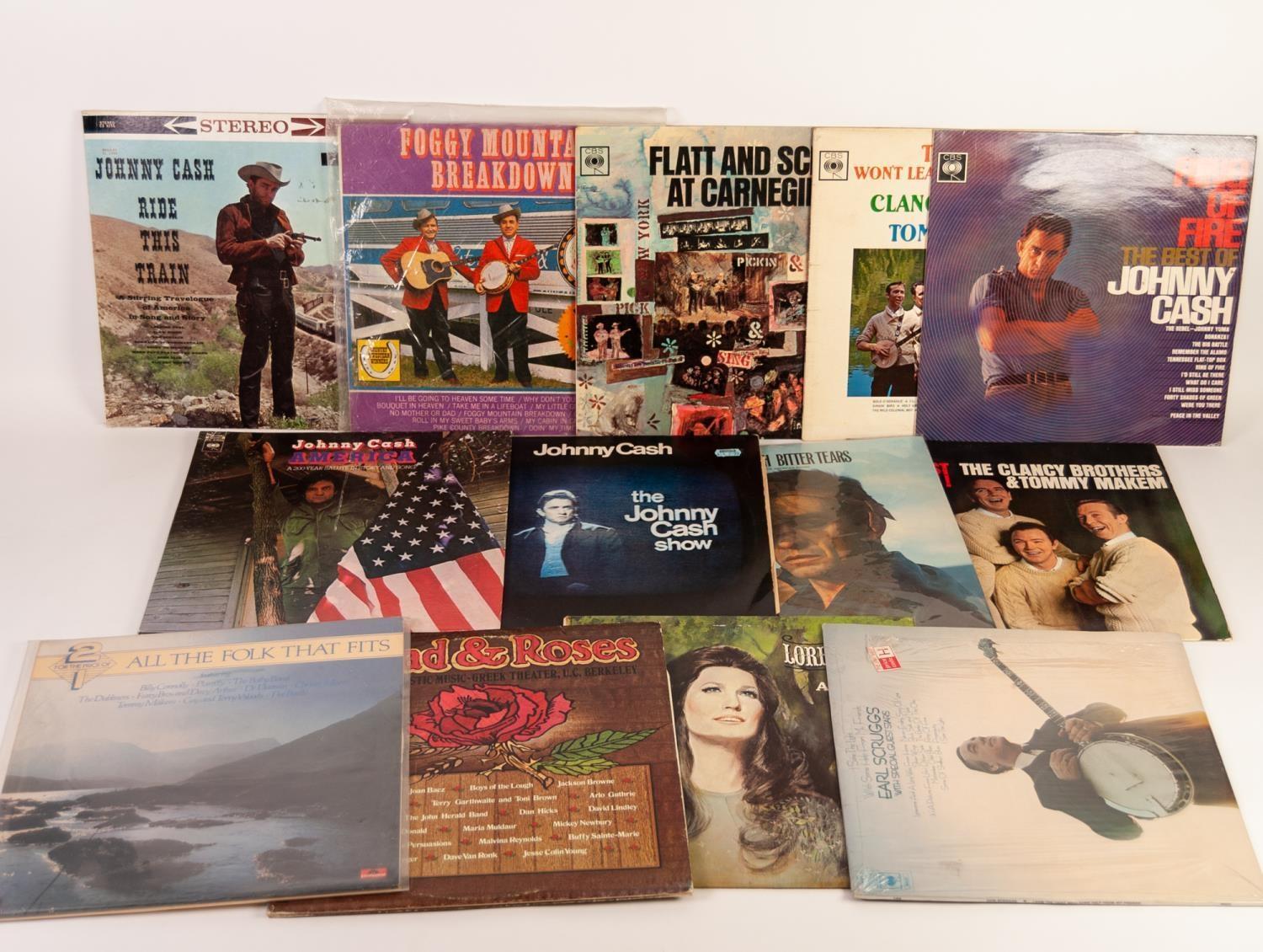 Vinyl Records. A selection of approximately 40 Folk, Trad Folk and Country albums, artists and bands