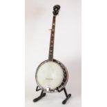 JIDA FIVE STRING BANJO, 37 ¾? (96cm), in black hard case