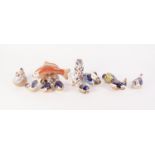 COLLECTION OF TWELVE MODERN ROYAL CROWN DERBY JAPAN PATTERN CHINA ANIMAL PATTERN PAPERWEIGHTS, all