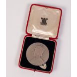ROYAL MINT, LARGE SILVER MEDALLION 'CORONATION OF GEORGE VI', crowned in 12 May 1937, reverse with
