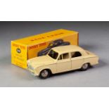 BOXED FRENCH DINKY No 24b Peugeot 403 Berline Power yello, convex steel hubs in yellow box