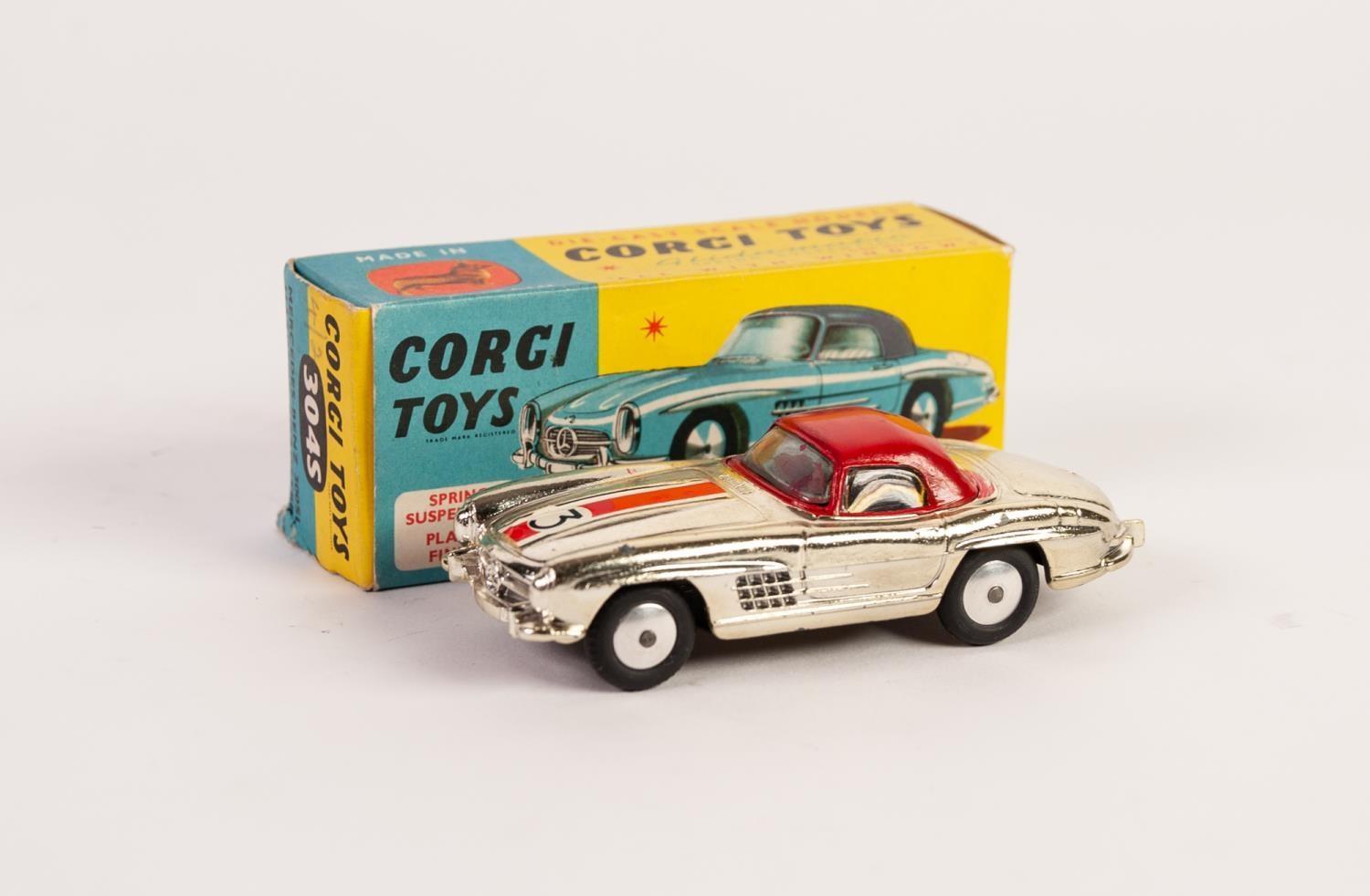 CORGI TOYS BOXED GLIDAMATIC MERCEDES BENZ 300SL HARD TOP ROADSTER almost mint model No 3045 red