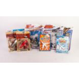 SELECTION OF CARD MOUNTED AND BLISTER PACKED DIE CAST MODEL AIRCRAFT, MILITARY AND CIVIL, various