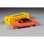 BOXED FRENCH DINKY No 545 De soto Diplomat with suspension, windows, salmon pink, black roof, silver