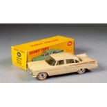 BOXED DINKY No 191 Dodge Royal sedan with windows, cream, brown rear wings, convex steel hubs, white