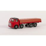 SPOT ON BOXED DIECAST AEC MAJOR 8 FLAT BED LORRY red with black cab roof good together with brick