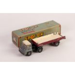 SPOT ON BOXED DIE CAST THAMES TRADER WITH BOX TRAILER model No 111A/1 grey and white paint loss
