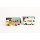 CORGI TOYS BOXED COMMER 5 TON PLATFORM LORRY model No 454 yellow with silver flat bed minor chips