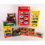 SEVEN BURAGO MINT AND BOXED DIE CAST TOY VEHICLES VARIOUS 1:43 scale. TOGETHER WITH 11 MAISTO