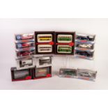 TWO EFE MINT AND BOXED TWO VEHICLE SETS OF CLASSIC BUSSES AND COACHES, two SIMILARLY INDIVIDUAL