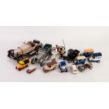 SELECTION OF UNBOXED MAINLY OXFORD DIE CAST AND LLEDO VINTAGE VANS ETC a FRANKLIN MINT 1907 ROLLS