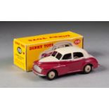 BOXED DINKY No 159 Morris Oxford saloon in puce and white in yellow box