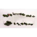 CIRCA 1950's GOOD SELECTION OF UNBOXED DINKY TOYS, MILITARY VEHICLES in good overall condition