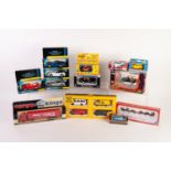 FOUR CLASSIC SPORTSCAR COLLECTION MINT AND BOXED DIE CAST TOY CARS, each with pull back and go