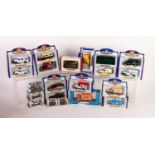 SIXTEEN MINT AND BOXED CLASSIC CARS AND VANS includes Cararana Street Cleaner. Selection of