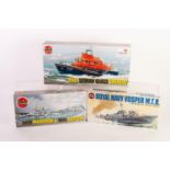 TWO AIRFIX 1:72 scale PLASTIC KITS Royal Navy Vosper MTB and a RNLI Severn Class Lifeboat and 1: