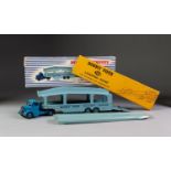 BOXED DINKY SUPER TOYS No 982 Pullmore car transporter medium blue cab and hubs and light blue