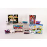 APPROX 50 CARD MOUNTED AND BLISTER PACKED DIE CAST SMALL SCALE VEHICLES, includes; examples by