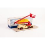 DINKY TOYS BOXED COMMERCIAL SERVICING PLATFORM VEHICLE virtually mint model No 977 red and yellow