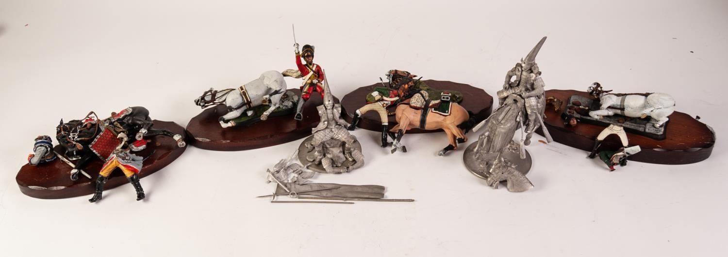 SELECTION OF MODERN 'POSTE MILITAIRE' HAND-PAINTED CAST METAL MILITARY FIGURES, mainly relating to