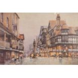 BOB RICHARDSON ARTIST SIGNED LIMITED EDITION COLOUR PRINT Mancheste scene Numbered 769/800 14 3/4" X