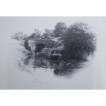 MARC GRIMSHAW Artist signed reproduction black and white prints, a number identical, Marple