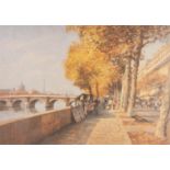 BOB RICHARDSON ARTIST SIGNED LIMITED EDITION COLOUR PRINT On the banks of the Seine Numbered 315/850