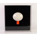 DOUG HYDE (b.1972) WALL MOUNTED COLOURED RESIN SCULPTURE ?Smile? Unsigned 15 ¾? (40cm) square