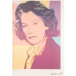 ANDY WARHOL LIMITED EDITION COLOUR PRINT ON ARCHES PAPER, with facsimile signature numbered 25/100