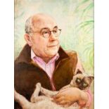 PETER LEYDEN FOUR OIL PAINTINGS Portraits of Enock Powell, Malcolm Hebden, Barbara Knox and Amanda