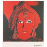 ANDY WARHOL LIMITED EDITION COLOUR PRINT ON ARCHES PAPER, with facsimile signature numbered 21/100