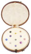 A Victorian cased carved ivory gem specimen case