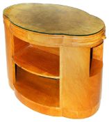 An Art Deco walnut cloud occasional table c1930s