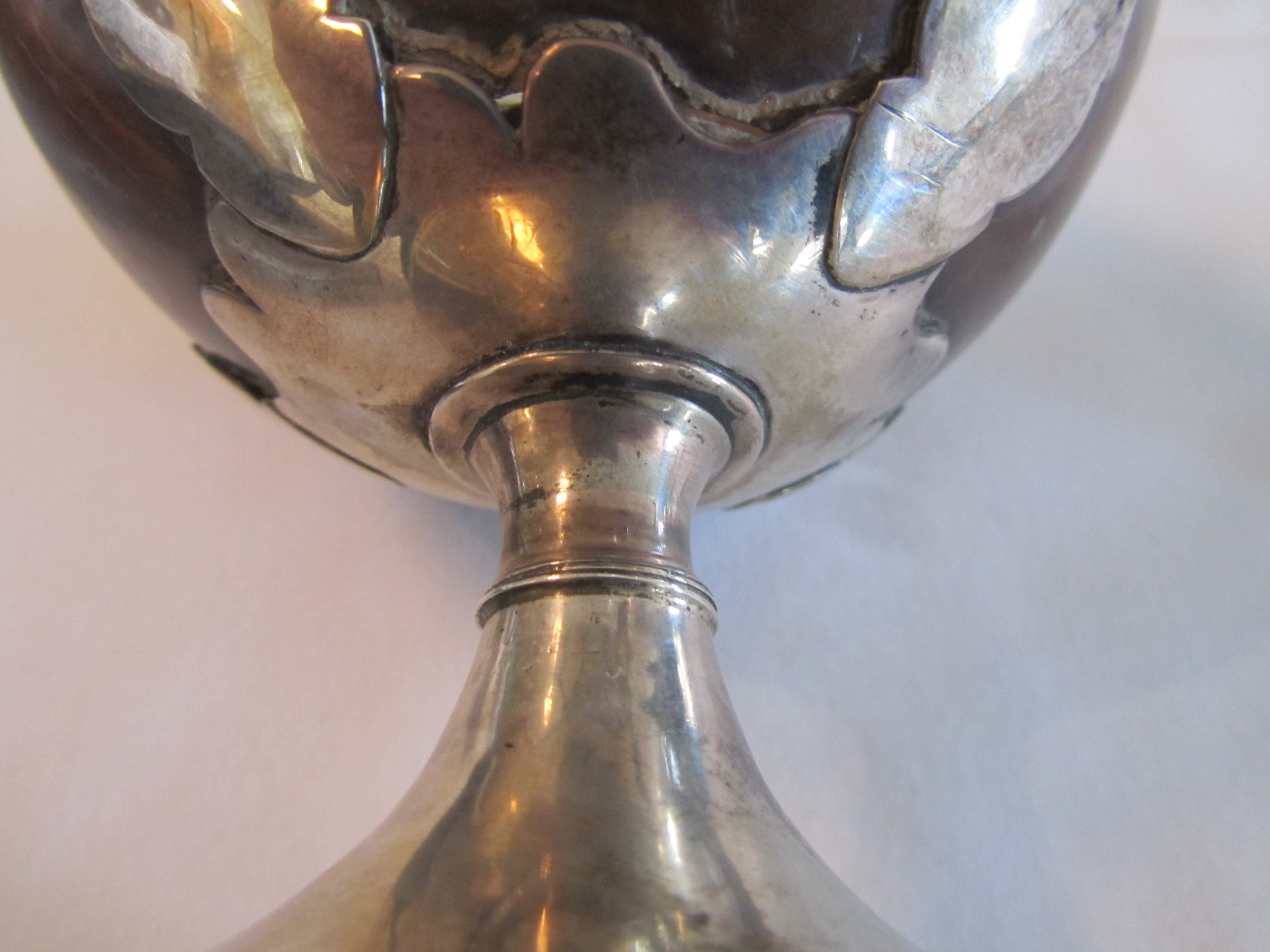 A large George III mounted coconut cup - Image 17 of 18