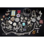 A large and interesting collection of Victorian and later mainly silver jewellery