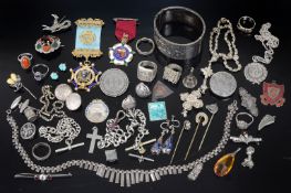 A large and interesting collection of Victorian and later mainly silver jewellery