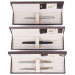 Boxed Mont Blanc fountain pen and pencil sets