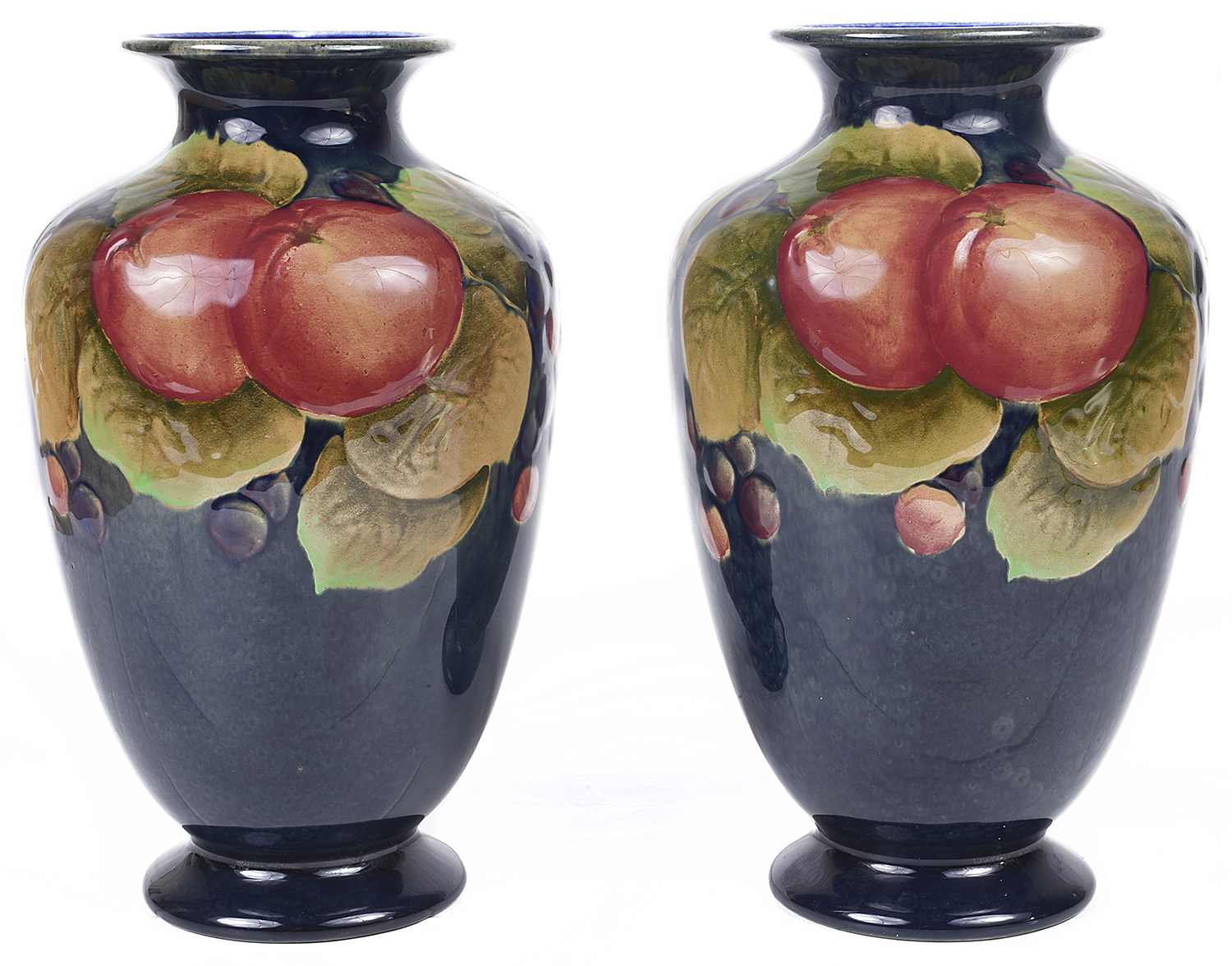 A pair of Shelley 'Pomegranate' pattern vases, c1928