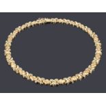 A contemporary Continental 14K gold necklace