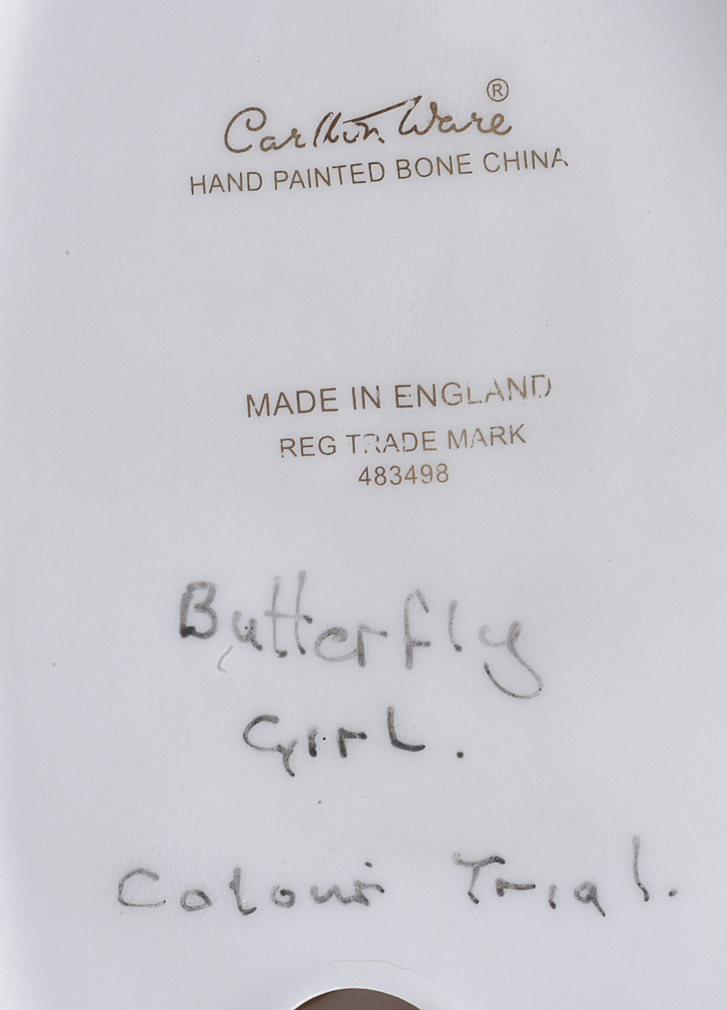 Two Carlton Ware colour trial models of the 'Butterfly Girl' - Image 3 of 4