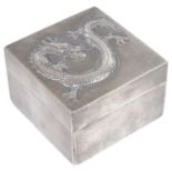 A late 19th/early 20th century Chinese silver box