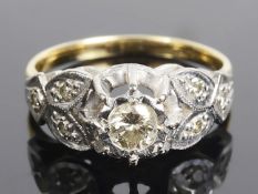 A single stone diamond set ring