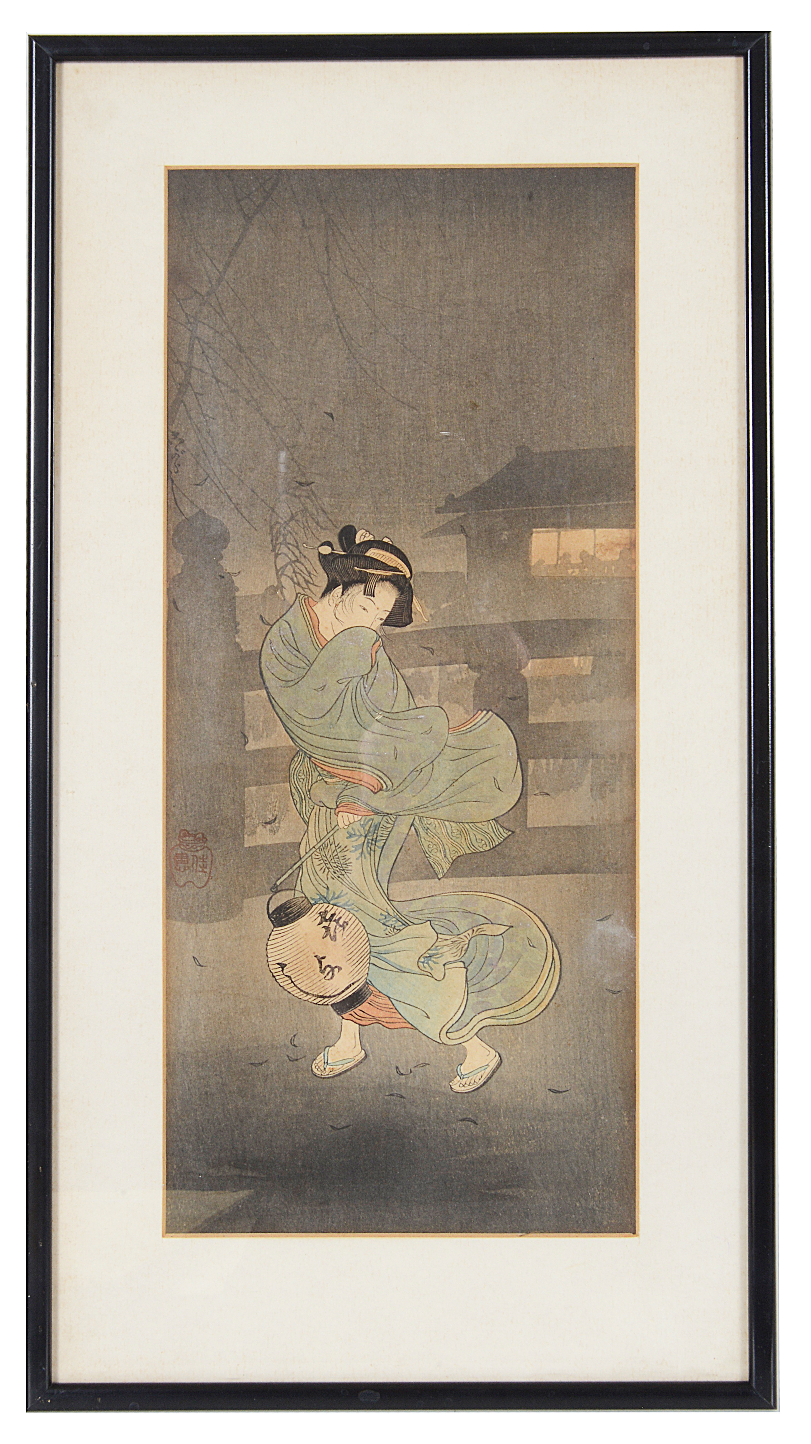 Two Japanese woodblock prints of river scenes, 20th century; others - Image 2 of 4