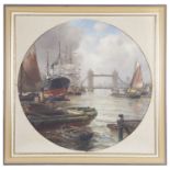 Arthur Wilde Parsons (Brit., 1854 - 1931) 'Tower Bridge' oil on canvas